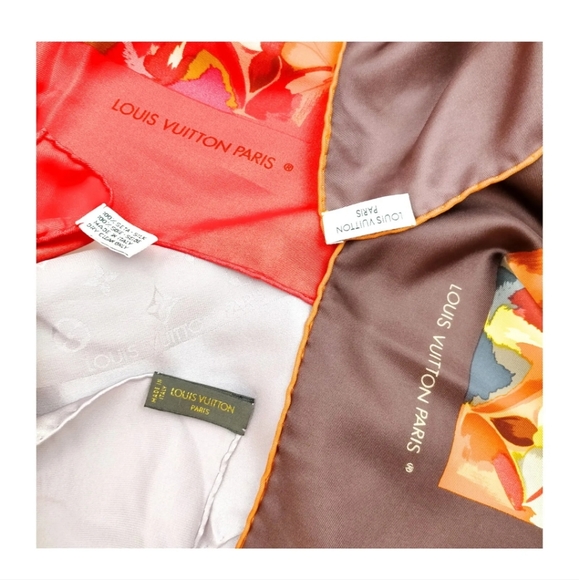 Louis Vuitton LV Scarf Wool Silk Satin Multi Color Wool - Picture 4 of 4